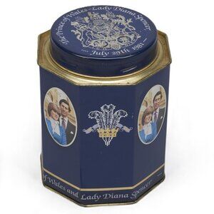 Melrose's Tea Caddy Commemorating Prince of Wales & Lady Diana Engagement 1981